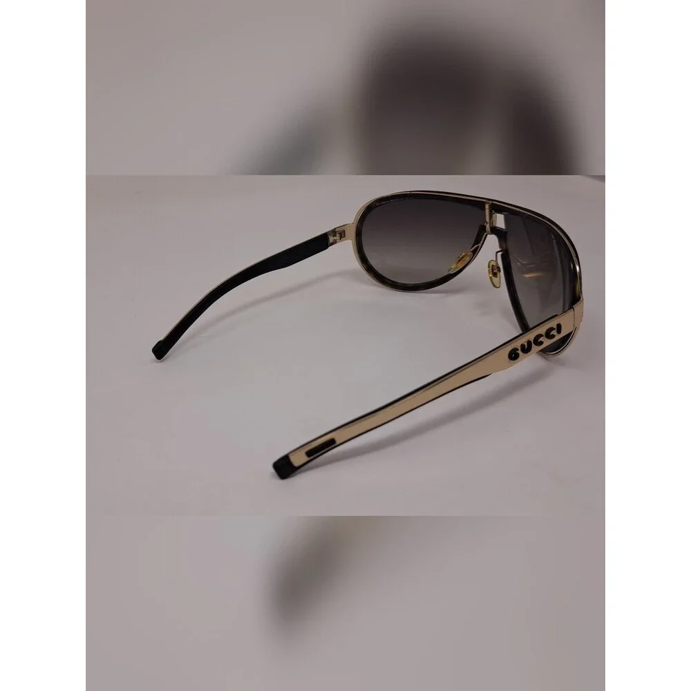 Gucci Vintage Sunglasses Y2K 90s Wrap Havana Gold Gradient GG1566/S 66-09-120